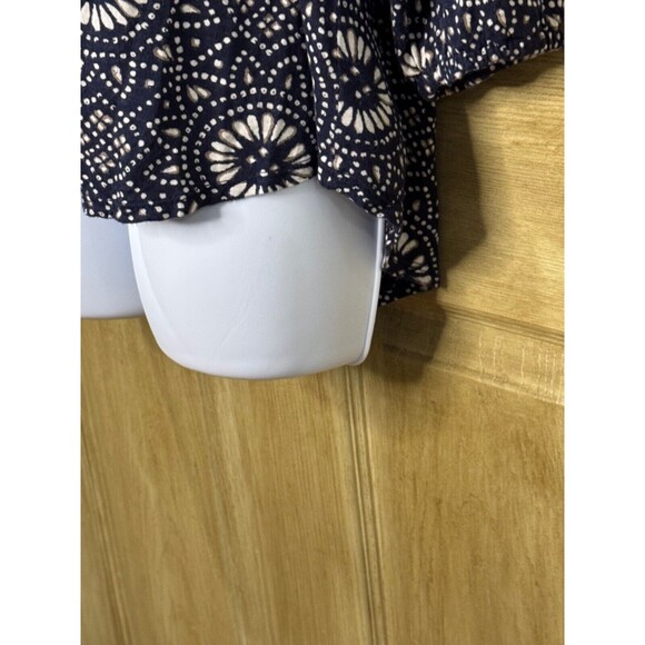 Lucky Brand Geometric Boho Print Blouse Top Size XL Hi Low - Picture 4 of 6